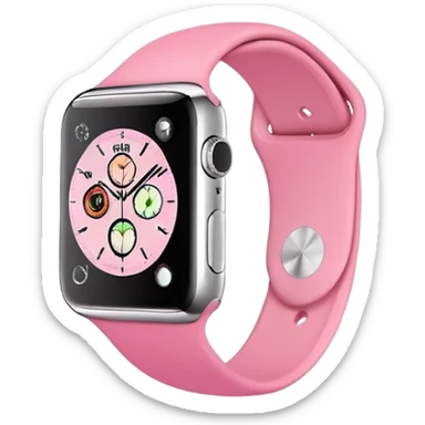 Apple Watch pink  sticker