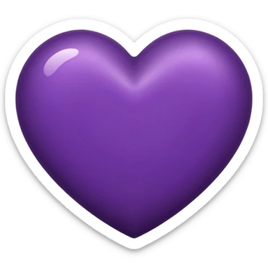 Dark purple heart sticker