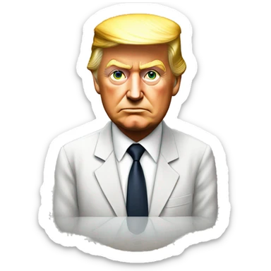 Trump ￼with red X over it sticker