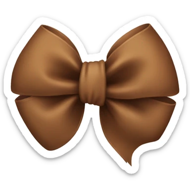 Brown cute bow  sticker