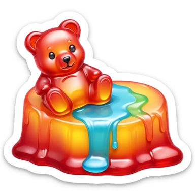 melting gummy bear  candy  landscape sticker