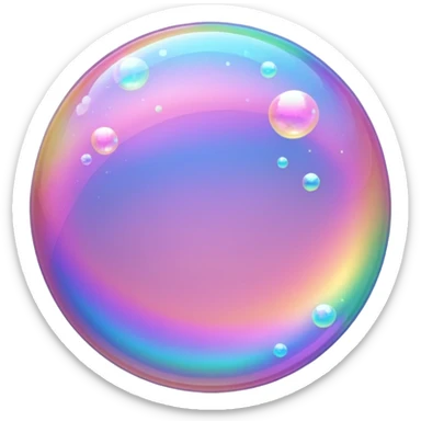 pink sparkling bubble sticker