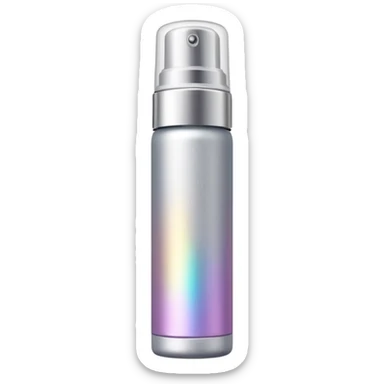 Emoji of a body highlighter spray. It is a small cylindrical bottle. sticker