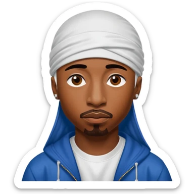 2Pac only face and durage sticker