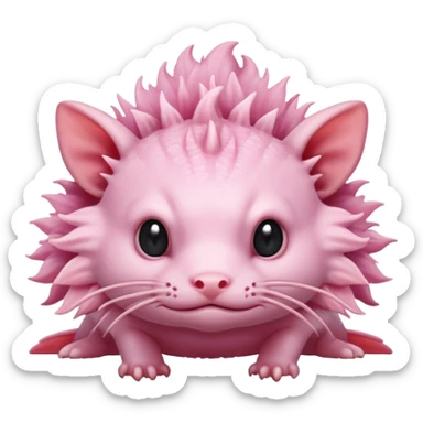 Cat axolotl hybrid sticker