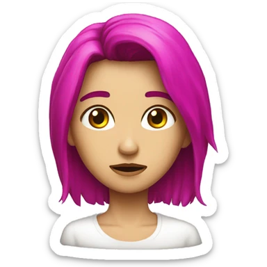 estrella fuscia triste sticker