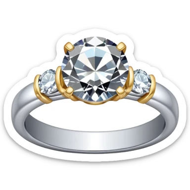 glitter diamond married ring sticker