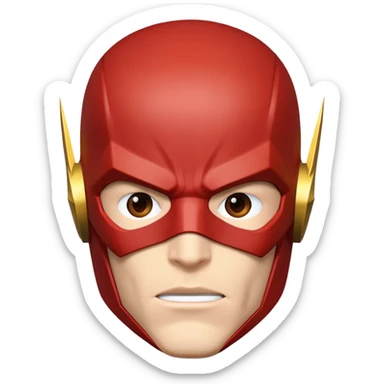  Superhero The flash face with mask sticker