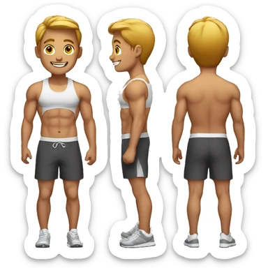 fitness boy sticker