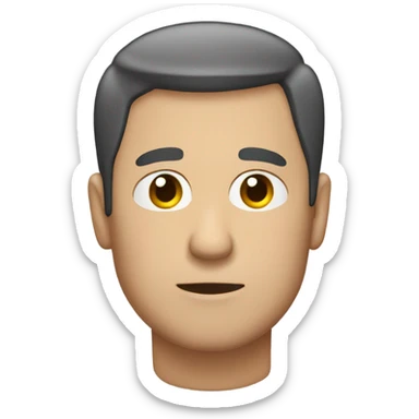 Middle aged man with dark short hair with his eyes closed sticker