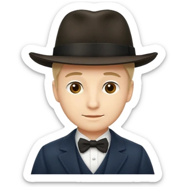 gentleman raising hat sticker