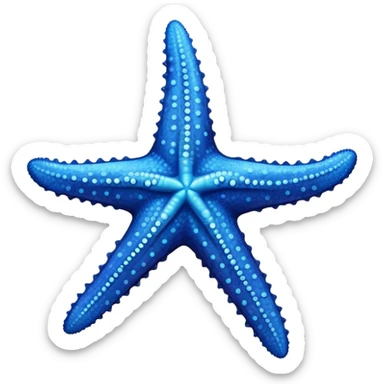 Blue starfish sticker