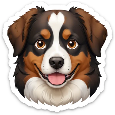 bernese mountain dog and australian shepherd mixed breed dog sticker