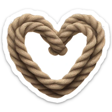 Rope in a lightet heart sticker