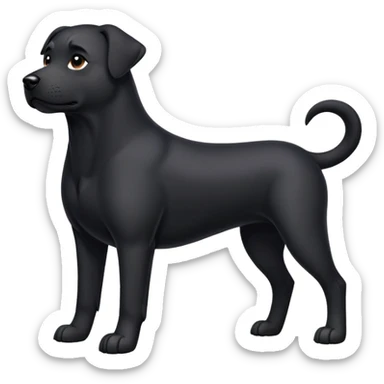 Black dog sticker