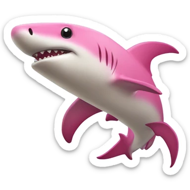 pink hammerhead shark sticker