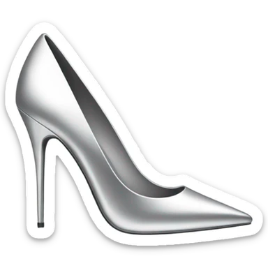 Silver high heels sticker