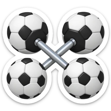 Dumbbell and ball sticker