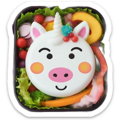 Unicorn bento box sticker