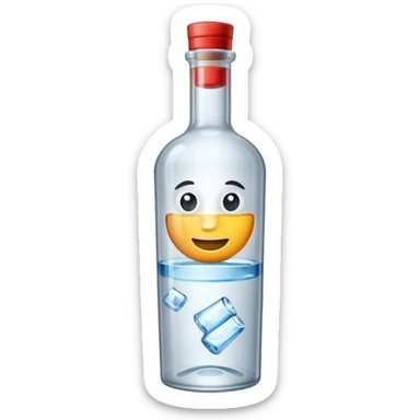 Bottle of vodka sticker