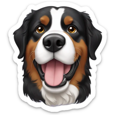 bernese mountaind dog in a ferry sticker