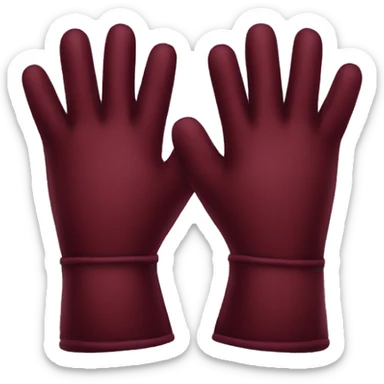 Dark red gloves sticker