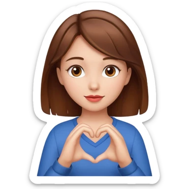 Heart hand girl  sticker
