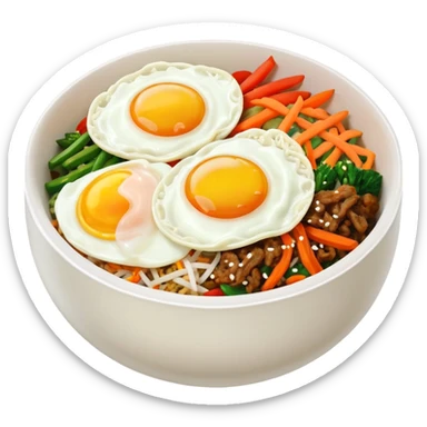 Create an emoji for Korean bibinba  one egg sticker