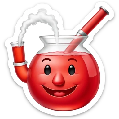 Kool-Aid Man character smoking a bong sticker