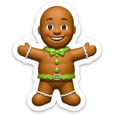 shrek gingerbread man sticker