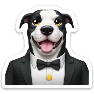 a mixture between a pingüino and pitbull sticker