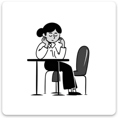 sad business woman sticker