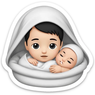 Newborn B&W Photoshoot sticker