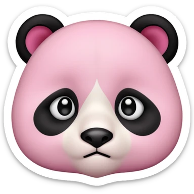 Emo pink panda sticker
