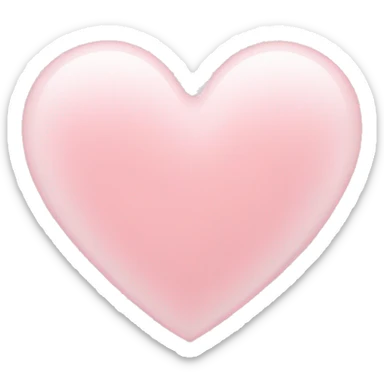 light pink heart sticker