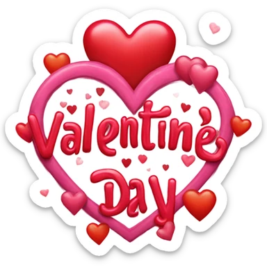 Happy valentine day sign  sticker