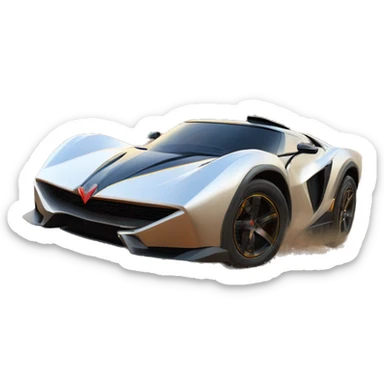 Wonder woman’s offroad capable long-travel suspension 4x4 hypercar  sticker