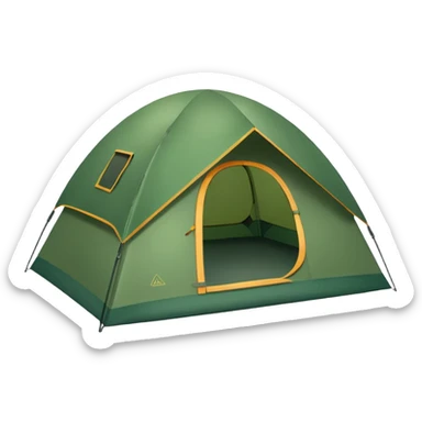 green camping tent sticker