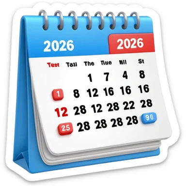2026/ 03/ 08 Calendar 3D animation  Ai sticker