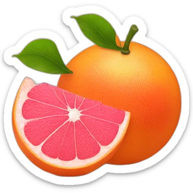 Grapefruit with pink segments sticker