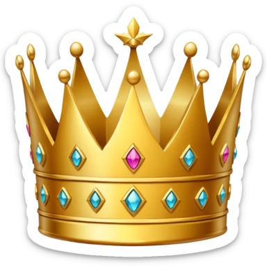 golden crown that is split in the middle sticker