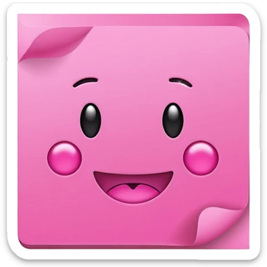 pink post-it note sticker