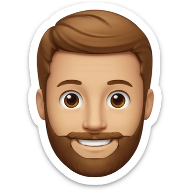 Ben Phillips, YouTuber (b.1992) with light brown hair and short beard sticker
