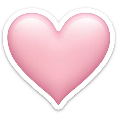 Light pink heart sticker