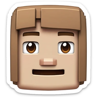 Minecraft character with a happy expression sticker