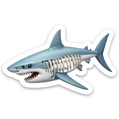 A Shark skeleton  sticker