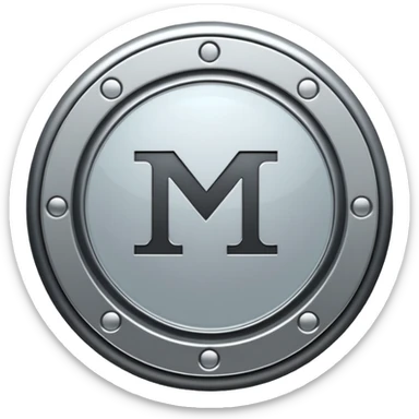 Circle with MB written on it sticker