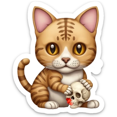 Do a cat THE CAT IS HOLDING IN RIGHT HAND THIS OJI 💀 sticker