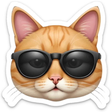 Cat with sunglasses sticker