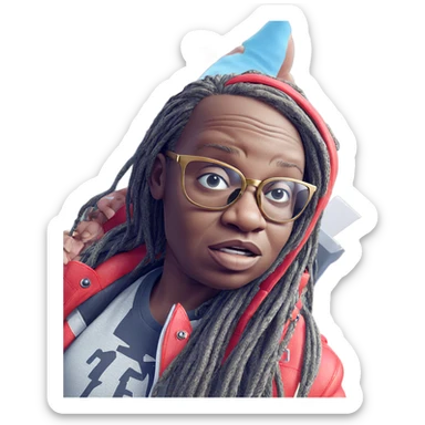 boy in sunglasses portrait sticker